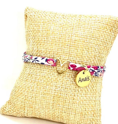 Bracelet personnalisé mon coeur - cadeau fête des mères , cadeau anniversaire personnalisé