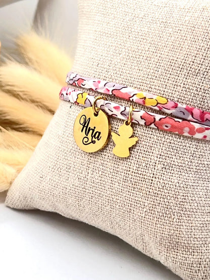 Bracelet Liberty Ange – Cadeau Baptême, Communion, Marraine