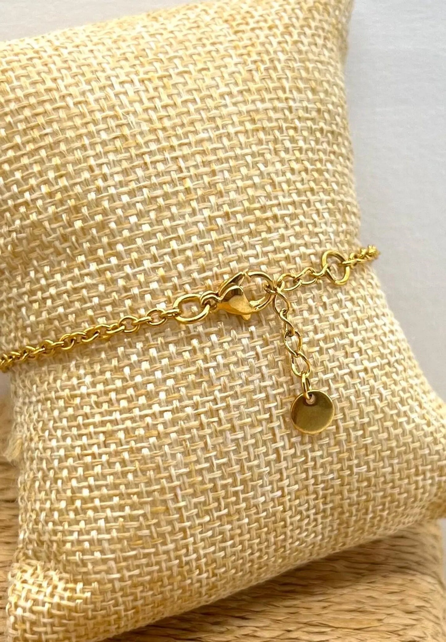 Bracelet personnalisé double croix- Chance et foi