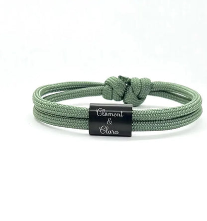 Bracelet personnalisé homme, Léo - cadeau personnalisé parrain, cadeau garçon